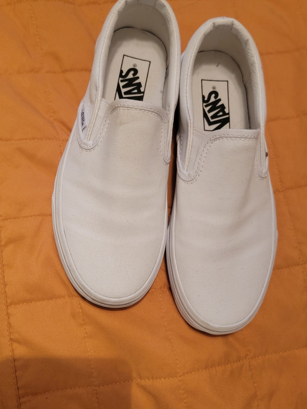 Vans White Classic Slip-On Women's Sneakers